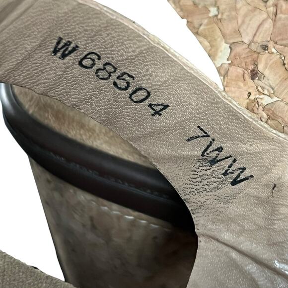 Walking Cradles Womens Cork Strappy Wedge Heel Sandals Size 7WW - Picture 9 of 9